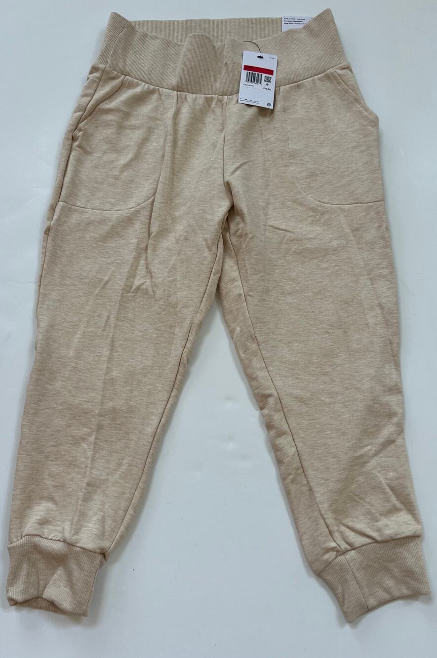Nike Sportswear Yoga Flow 7/8 Slim Fit Pants Oatmeal Women’s DB4480-141 Size L